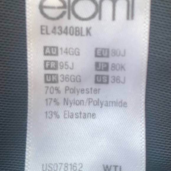 Elomi Size 36J Black Bra. Excellent condition. - Picture 4 of 4